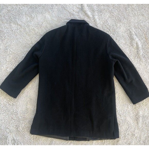 Metropolitan View Bloomingdale's Vintage Men’s Wool Cashmere Overcoat Black 44R - Picture 8 of 10